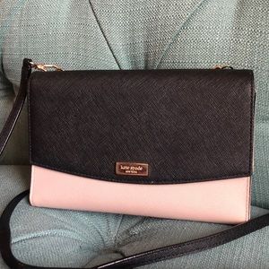 Kate Spade Taupe/Black Wallet Crossbody